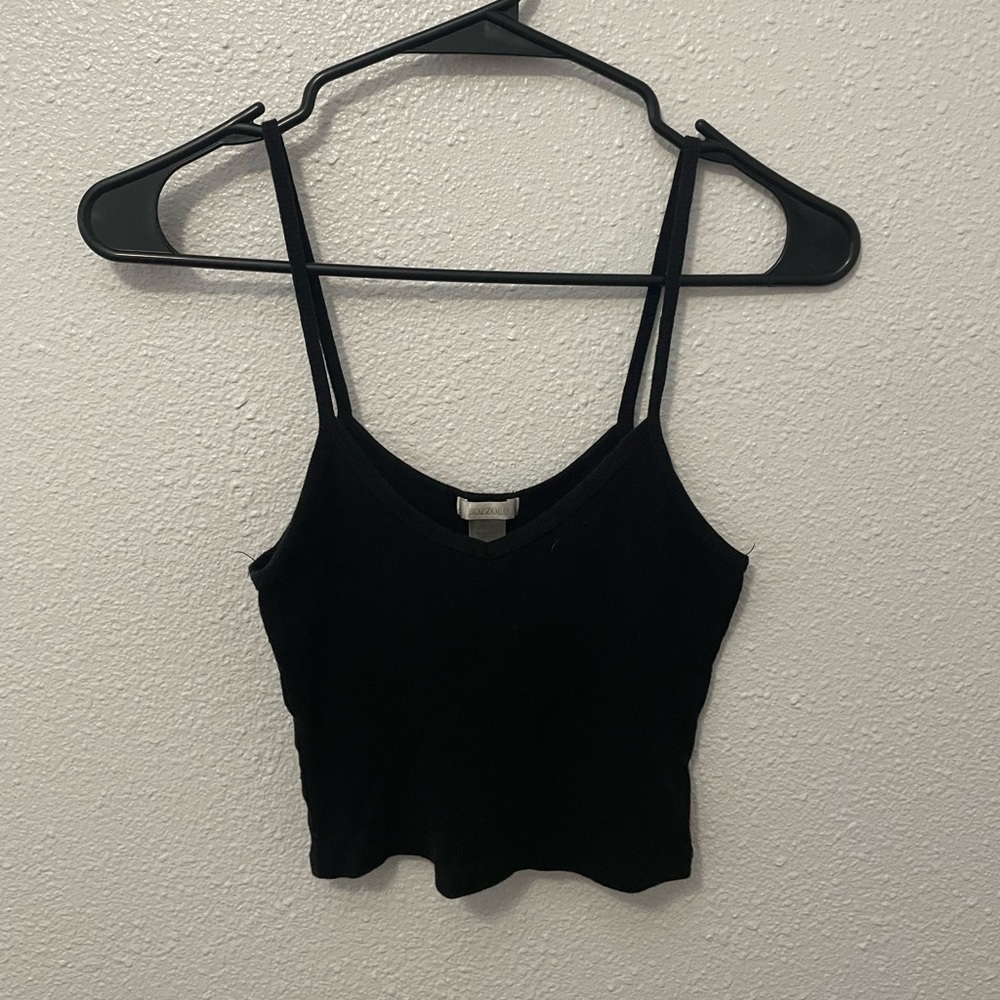 Black Ribbed Tank